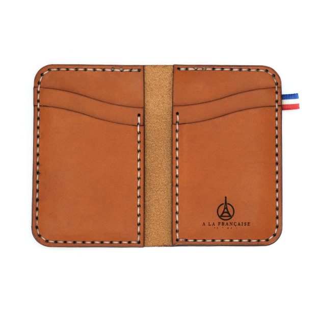 Portefeuille Double en Cuir au Tannage Végétal