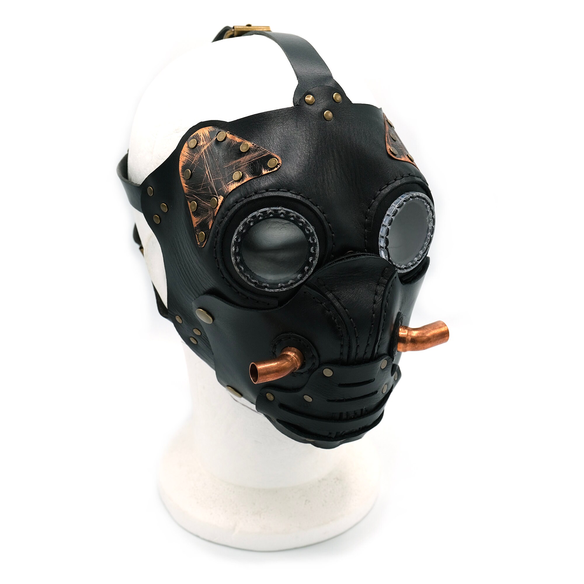 Masque en Cuir Post-Apocalyptic - Masque d'Halloween - Steampunk/Cosplay