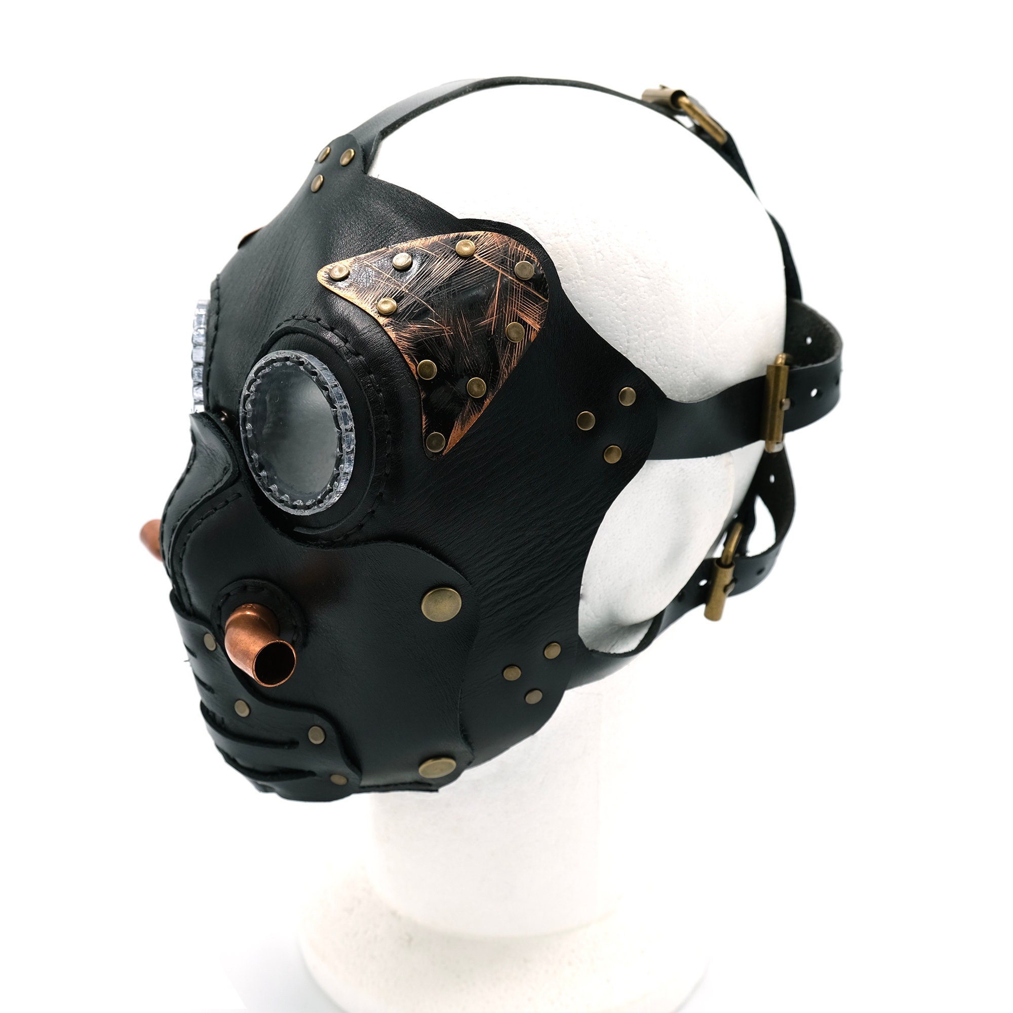 Masque en Cuir Post-Apocalyptic - Masque d'Halloween - Steampunk/Cosplay