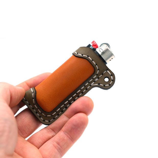 Etui à Briquet en Cuir bicolore Personnalisable
