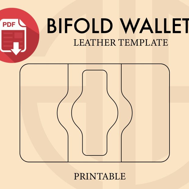 Patron PDF Téléchargeable pour Portefeuille en Cuir Pliant Avec Poches Extérieures